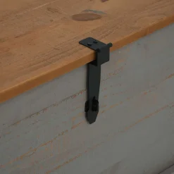 VIDAXL - Coffre de rangement halden gris 91x91x47 cm bois massif pin