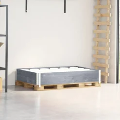 VIDAXL - Collier de palette gris 120x80 cm bois de pin solide