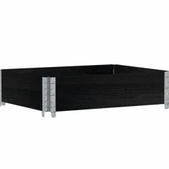 VIDAXL - Collier de palette noir 80x60 cm bois de pin solide