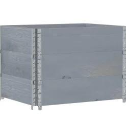 VIDAXL - Colliers de palette 3 pcs gris 80x60 cm bois de pin solide