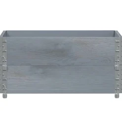 VIDAXL - Colliers de palette 2 pcs gris 80x60 cm bois de pin solide