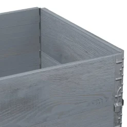 VIDAXL - Colliers de palette 2 pcs gris 80x60 cm bois de pin solide