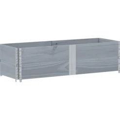 VIDAXL - Colliers de palette 2 pcs gris 150x50 cm bois de pin solide