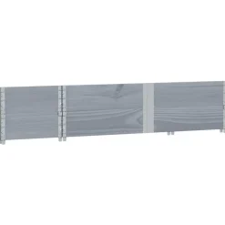 VIDAXL - Colliers de palette 2 pcs gris 150x50 cm bois de pin solide