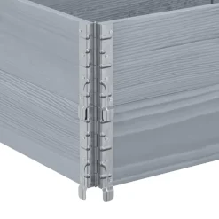 VIDAXL - Colliers de palette 2 pcs gris 150x50 cm bois de pin solide