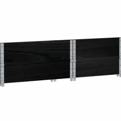 VIDAXL - Colliers de palette 2 pcs noir 80x60 cm bois de pin solide