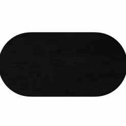 VIDAXL - Dessus de table marron foncé 120x60x4cm bois chêne massif ovale