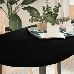 VIDAXL - Dessus de table marron foncé 120x60x4cm bois chêne massif ovale