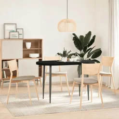 VIDAXL - Dessus de table marron foncé 120x60x4cm bois chêne massif ovale