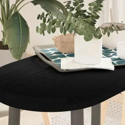 VIDAXL - Dessus de table marron foncé 80x40x4 cm bois chêne massif ovale