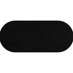 VIDAXL - Dessus de table marron foncé 140x60x4cm bois chêne massif ovale