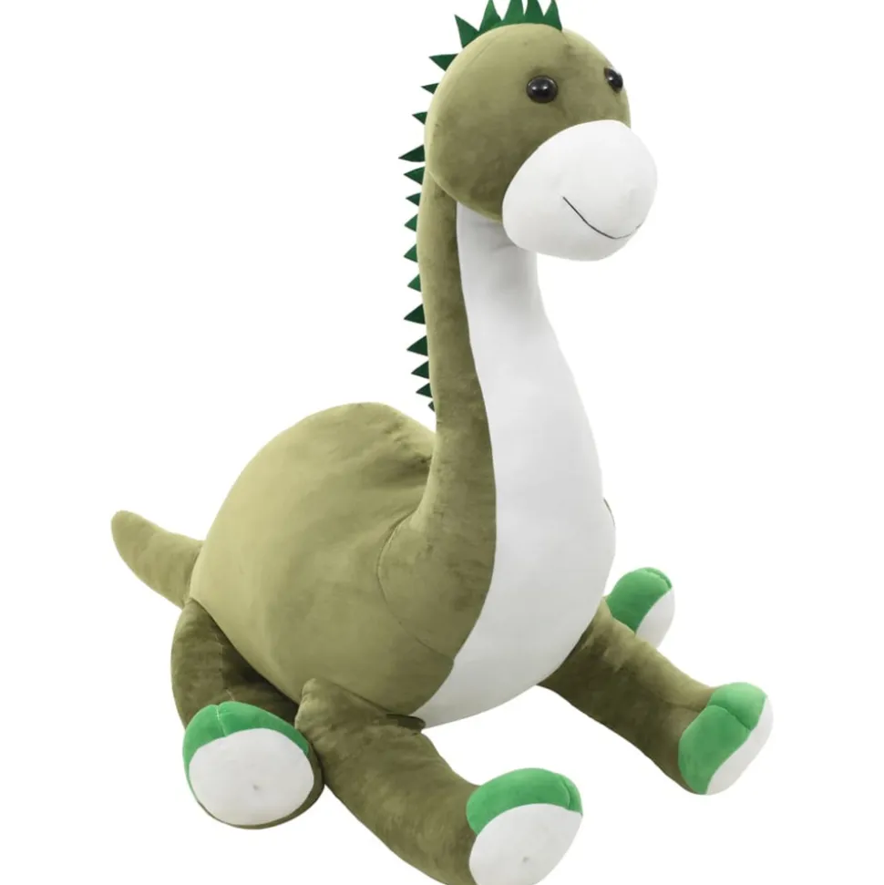 VIDAXL - Dinosaure brontosaure en peluche vert