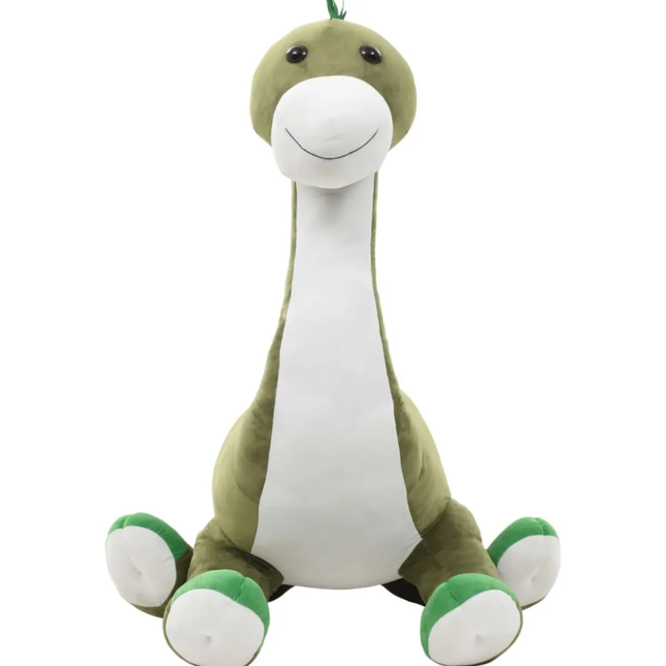 VIDAXL - Dinosaure brontosaure en peluche vert