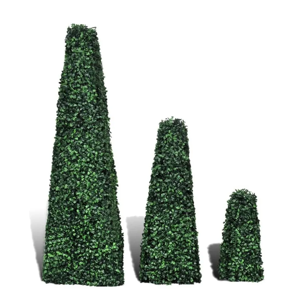 VIDAXL - Ensemble de 3 buis formés artificiels pyramidaux