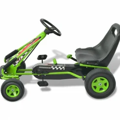 VIDAXL - Kart à pédale avec siège ajustable vert