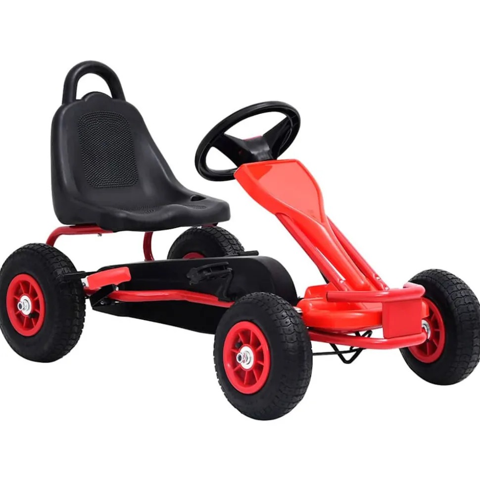 VIDAXL - Kart à pédales avec pneus rouge