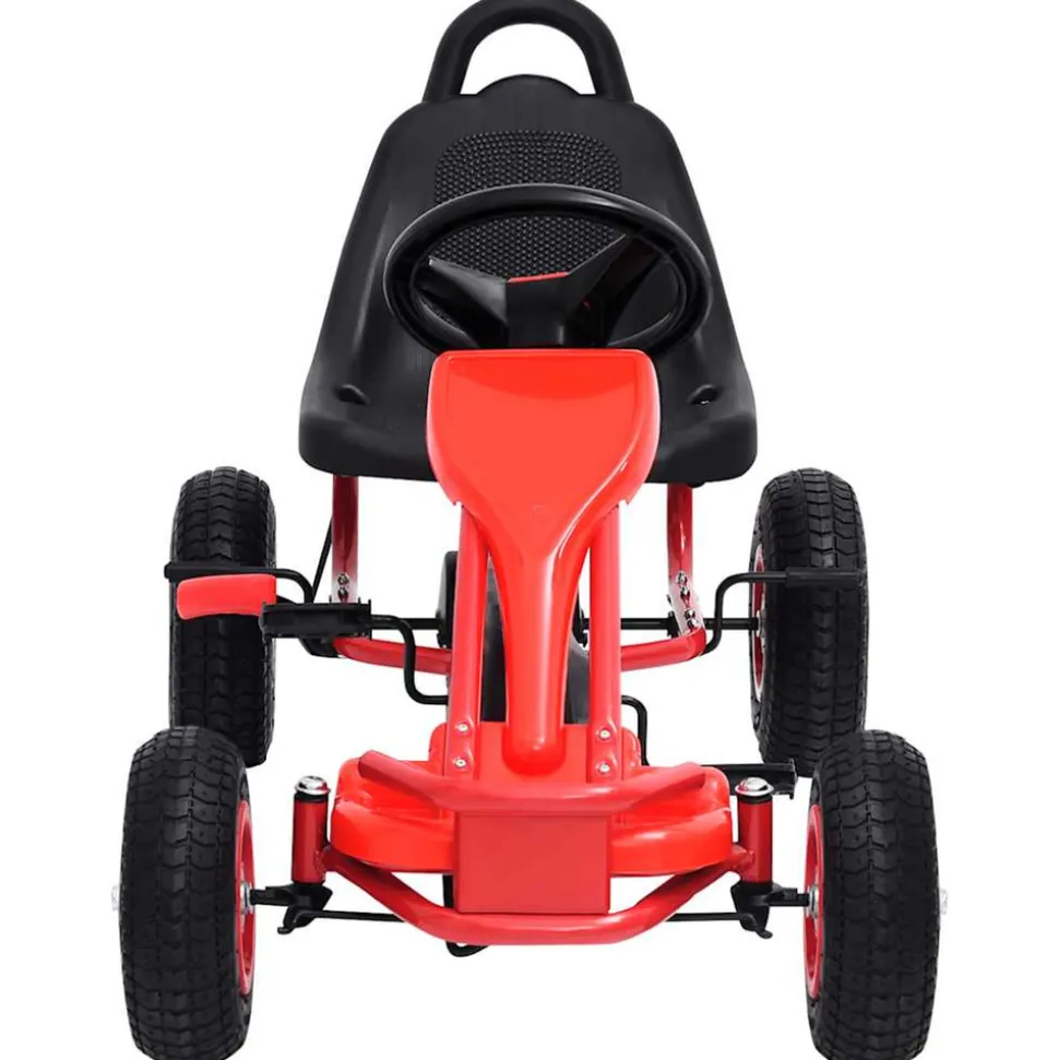 VIDAXL - Kart à pédales avec pneus rouge