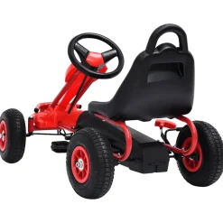 VIDAXL - Kart à pédales avec pneus rouge