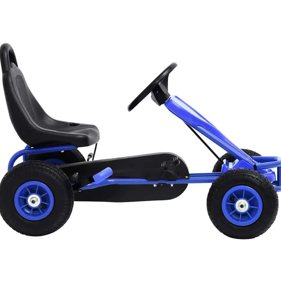 VIDAXL - Kart à pédales avec pneus bleu
