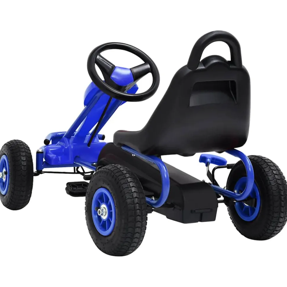VIDAXL - Kart à pédales avec pneus bleu
