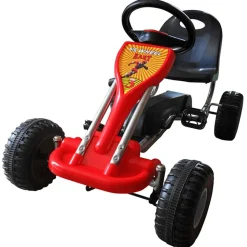 VIDAXL - Kart à pédales rouge