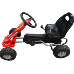VIDAXL - Kart à pédales rouge