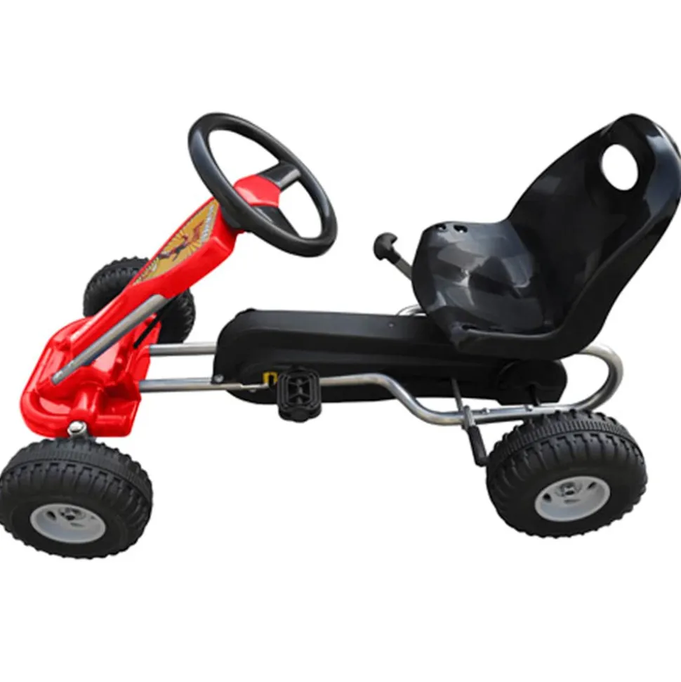VIDAXL - Kart à pédales rouge