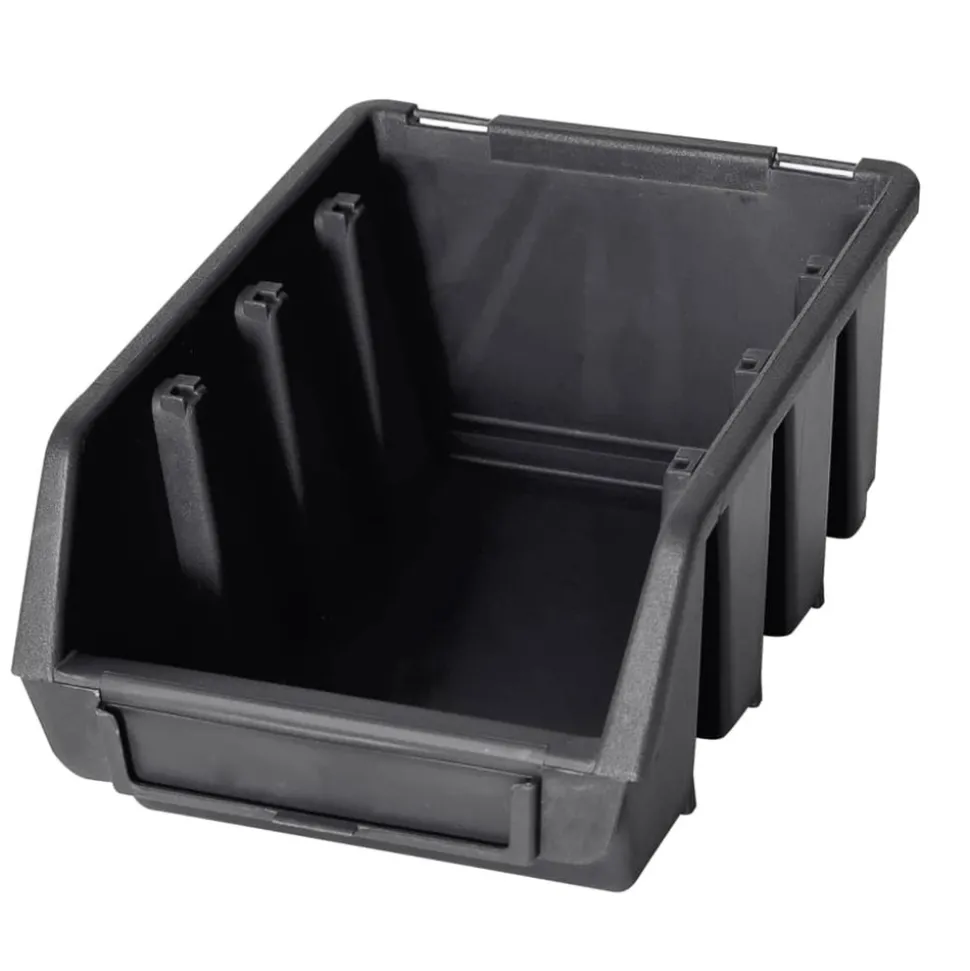 VIDAXL - Kit de bacs de stockage et panneaux muraux 96 pcs rouge et noir