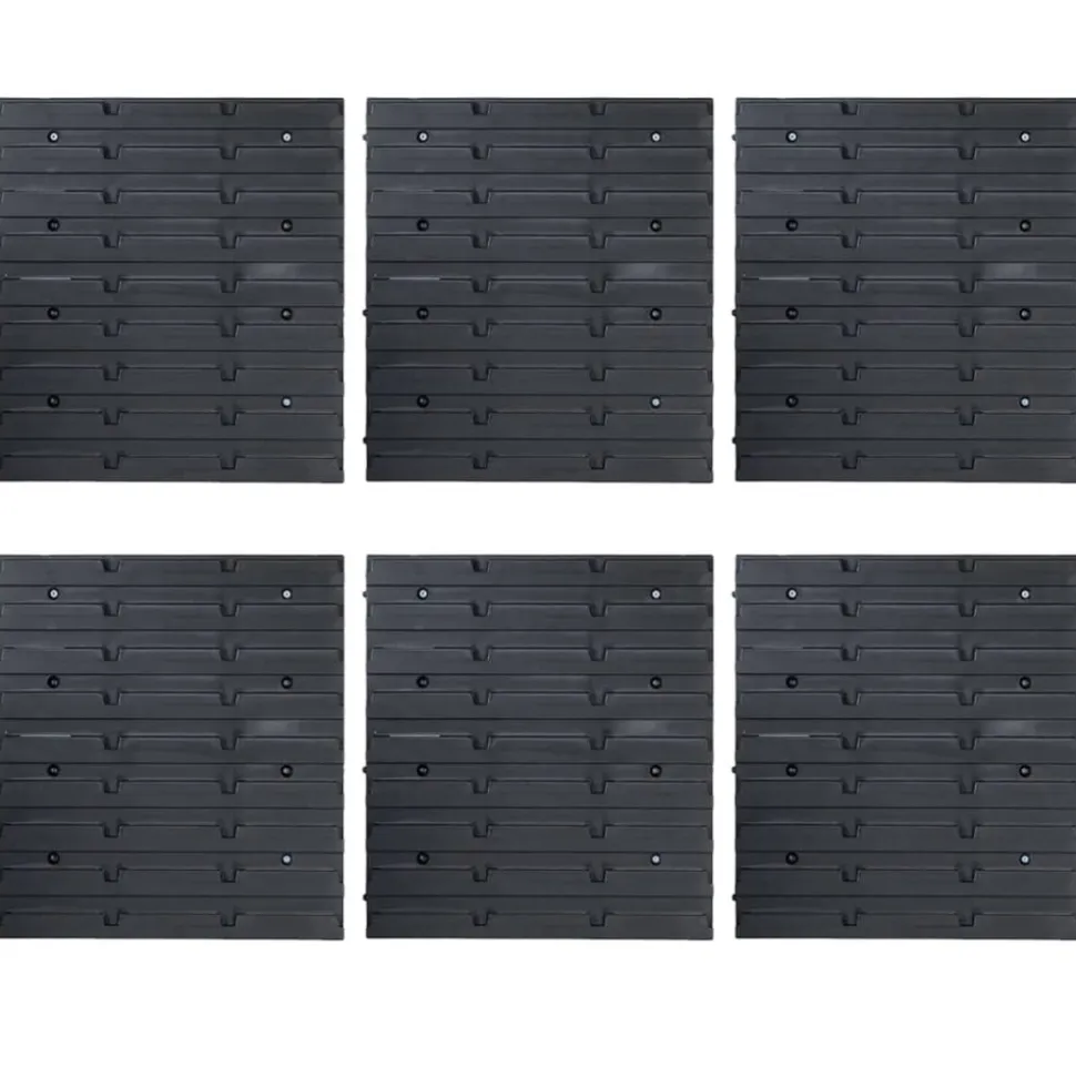 VIDAXL - Kit de bacs de stockage et panneaux muraux 96 pcs rouge et noir