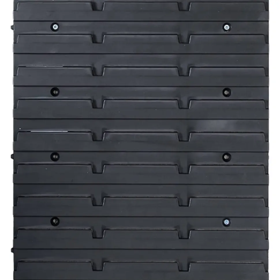 VIDAXL - Kit de bacs de stockage et panneaux muraux 96 pcs rouge et noir