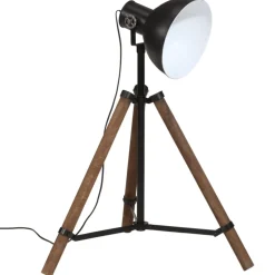 VIDAXL - Lampadaire 25 w noir 75x75x90-150 cm e27