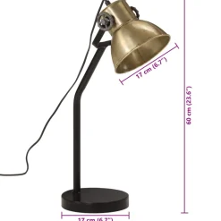 VIDAXL - Lampe de bureau 25 w laiton antique 17x17x60 cm e27