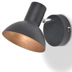 VIDAXL - Lampe murale 2 pcs pour 2 ampoules e27 noir et doré