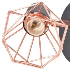 VIDAXL - Lampe murale 2 pcs e14 noir et cuivre