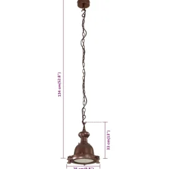 VIDAXL - Lampe suspendue 25x25x134 cm aluminium
