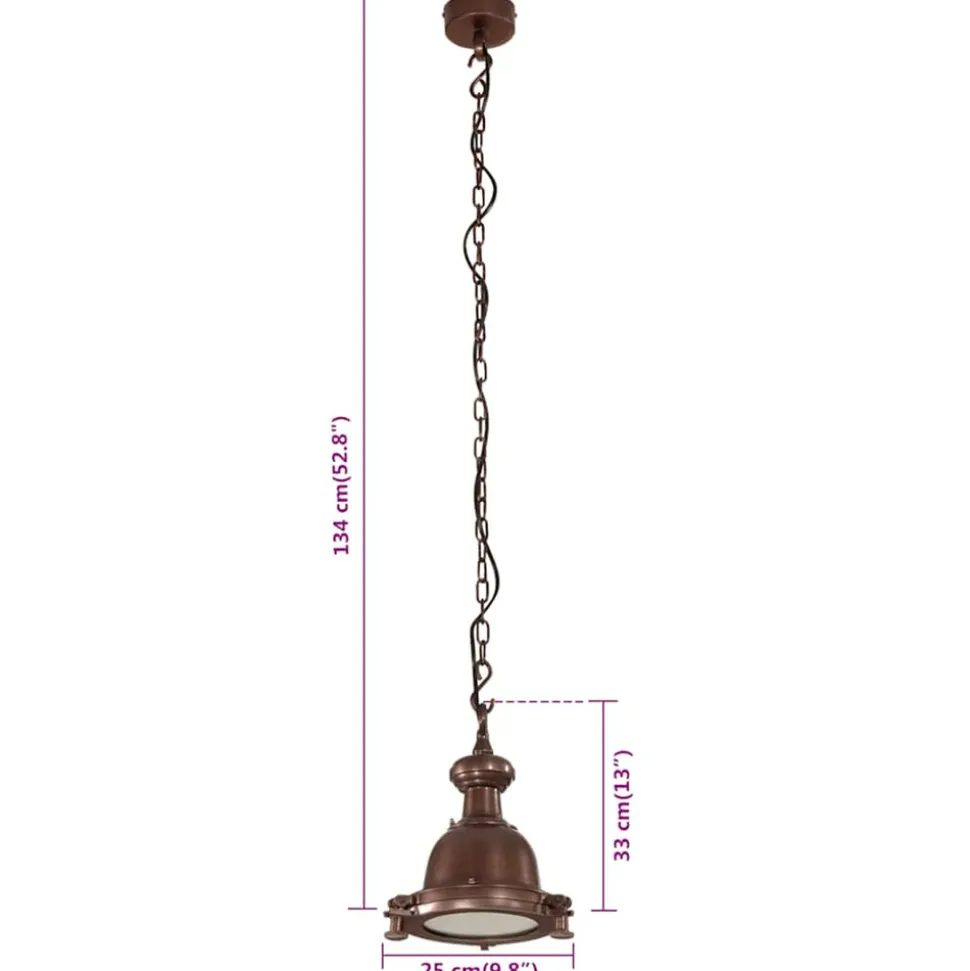VIDAXL - Lampe suspendue 25x25x134 cm aluminium