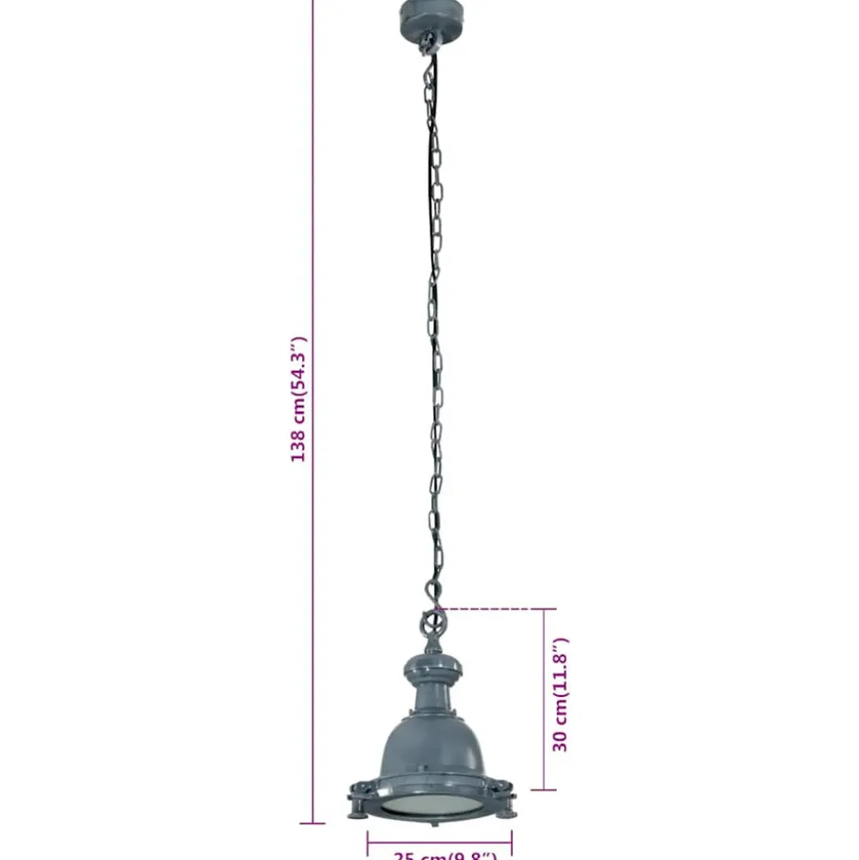 VIDAXL - Lampe suspendue 25x25x138 cm aluminium