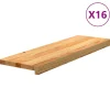 VIDAXL - Marches d'escalier 16 pcs marron clair 80x25x2 cm chêne massif