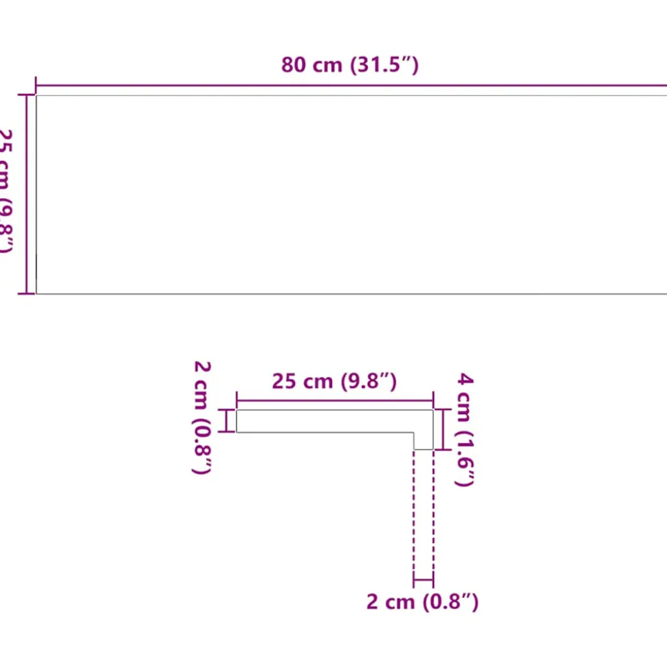 VIDAXL - Marches d'escalier 4 pcs marron clair 80x25x2 cm chêne massif