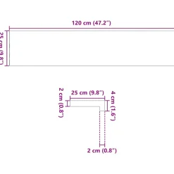VIDAXL - Marches d'escalier 2 pcs non traité bois de chêne massif
