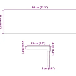 VIDAXL - Marches d'escalier 8 pcs marron clair 80x25x2 cm chêne massif