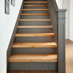 VIDAXL - Marches d'escalier 4 pcs marron clair 70x30x2 cm chêne massif