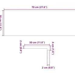 VIDAXL - Marches d'escalier 4 pcs marron clair 70x30x2 cm chêne massif