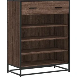 VIDAXL - Meuble à chaussures chêne marron bois d'ingénierie et métal