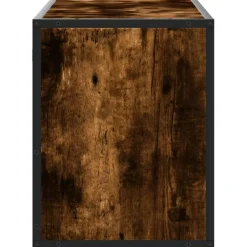 VIDAXL - Meuble tv chêne fumé 100x31x39,5 cm bois d'ingénierie et métal