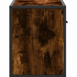 VIDAXL - Meuble tv chêne fumé 60x31x39,5 cm bois d'ingénierie et métal