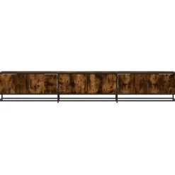 VIDAXL - Meuble tv chêne fumé 240x35x41 cm bois d'ingénierie