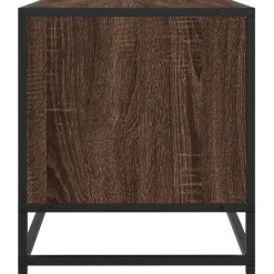VIDAXL - Meuble tv chêne marron 120,5x40x46cm bois d'ingénierie et métal