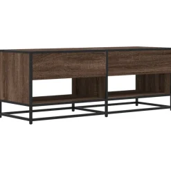 VIDAXL - Meuble tv chêne marron 120,5x40x46cm bois d'ingénierie et métal