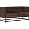 VIDAXL - Meuble tv chêne marron 80x34,5x40 cm bois d'ingénierie et métal